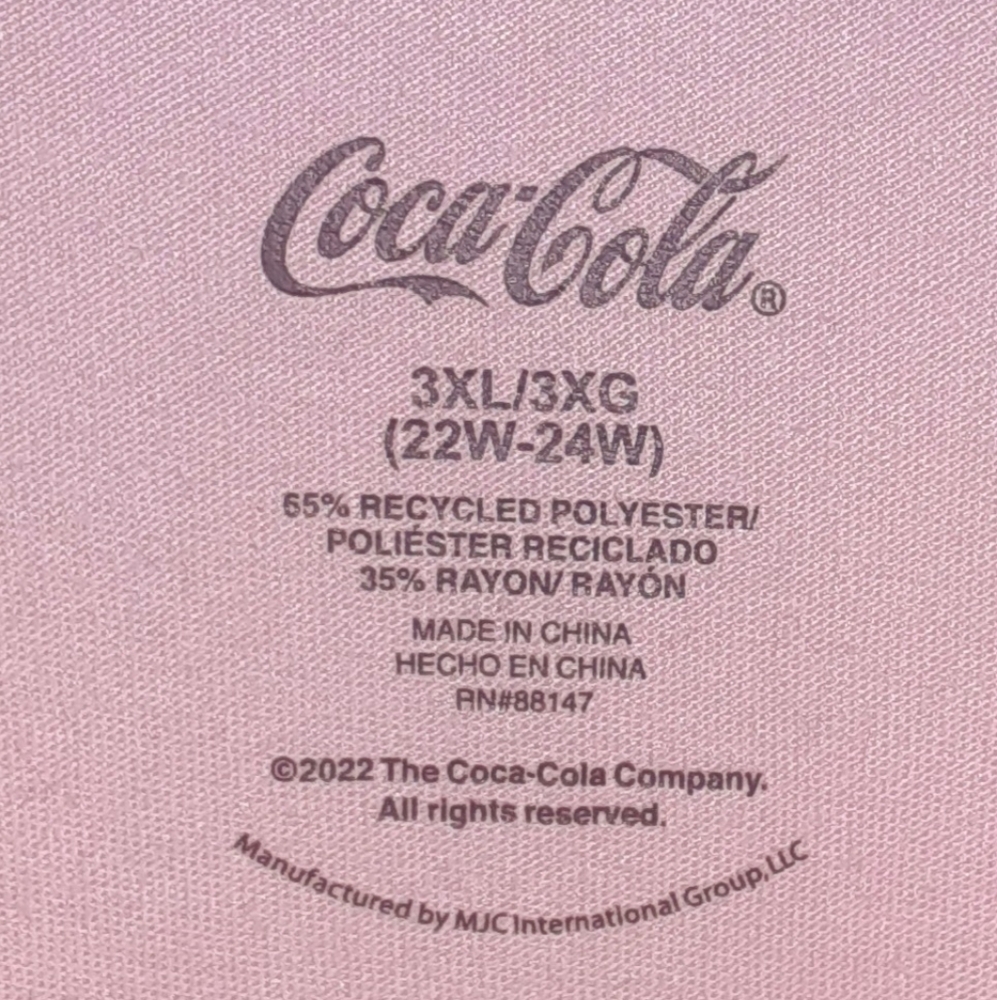 Coca Cola Tank Top w/ Floral Bottle Design 3XL - Picture 4 of 4